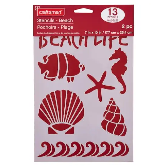 Seaside Stencils, 7" x 10" Craft Smart&reg; {3}