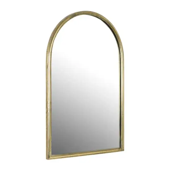 Hello Honey&reg; 36" Gold Arched Metal Wall Mirror {4}