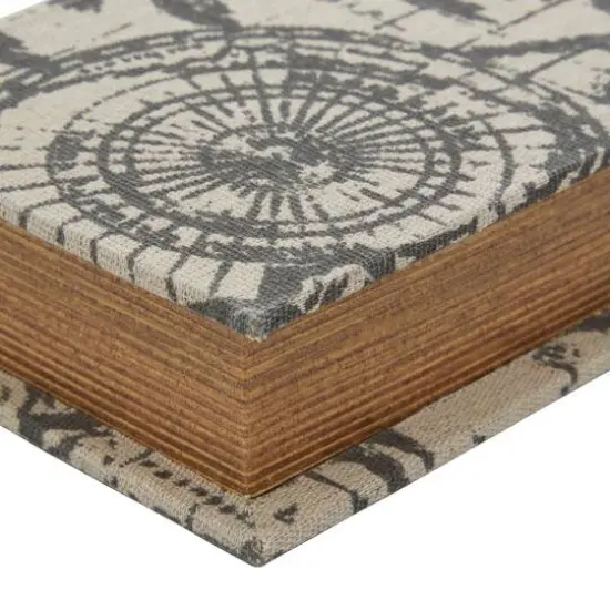 World Map Wooden Traditional Book Box Set {8}