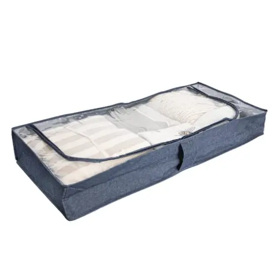 Household Essentials 41" Denim Blue Under the Bed Storage Chest {1}