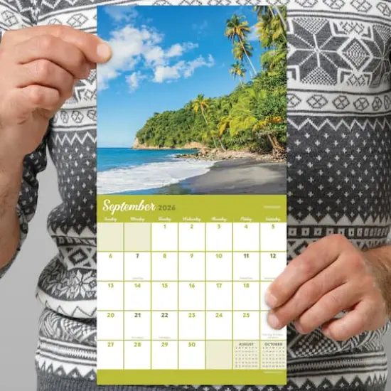 2026 Tropical Beaches Mini Calendar {5}