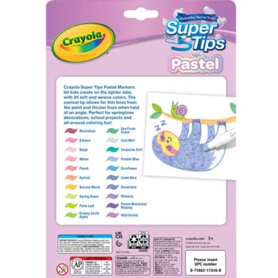 Crayola&reg; Supertip Pastel Markers, 6 Packs of 20 {6}