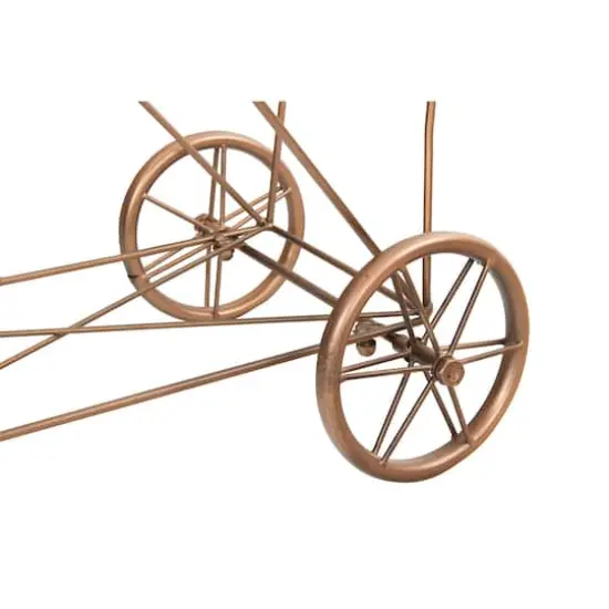 Hello Honey&reg; 27" Vintage Reproduction Metal Laundry Basket on Wheels Copper {3}