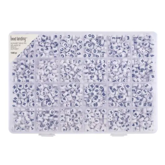 Alphabet Round Beads, 7mm by Bead Landing&trade; {1}