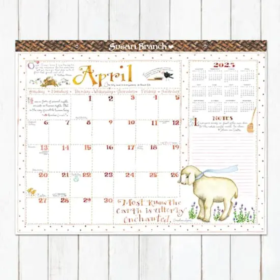 TF Publishing Large 2025 Susan Branch Monthly Blotter Desk Pad Calendar {4}