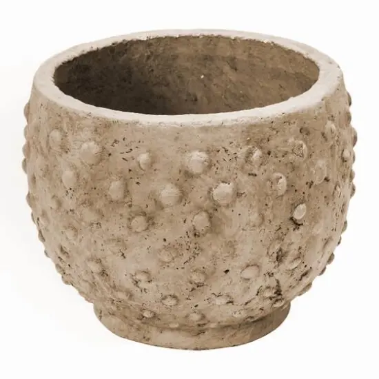 Hello Honey&reg; 7'' Distressed Finish Sandstone Hobnail Planter {7}