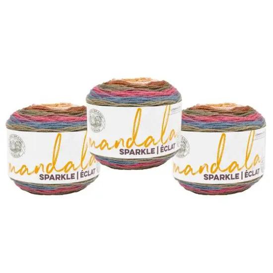 3 Pack Lion Brand&reg; Mandala&reg; Sparkle Yarn Cetus {1}