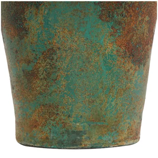 3ft. Green Ceramic Tall Distressed Antique Style Vase {6}