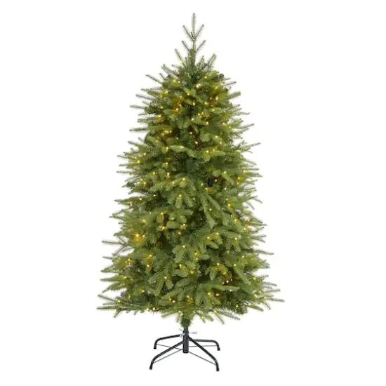 5ft. Pre-Lit Vancouver Fir Natural Look Artificial Christmas Tree with Clear LED Lights {1}