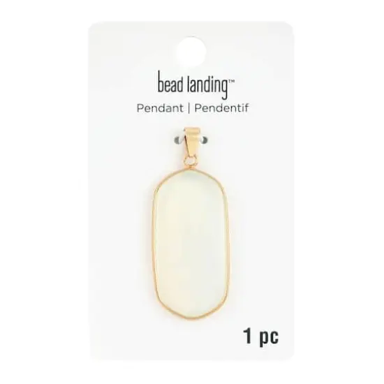 Moonstone Glass Oval Pendant by Bead Landing&trade; {5}