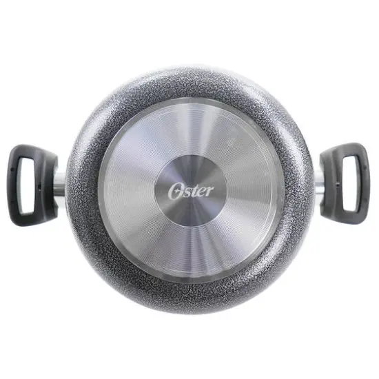 Oster Clairborne 3-Piece Charcoal Gray Aluminum Nonstick Pasta Pot with Lid {4}