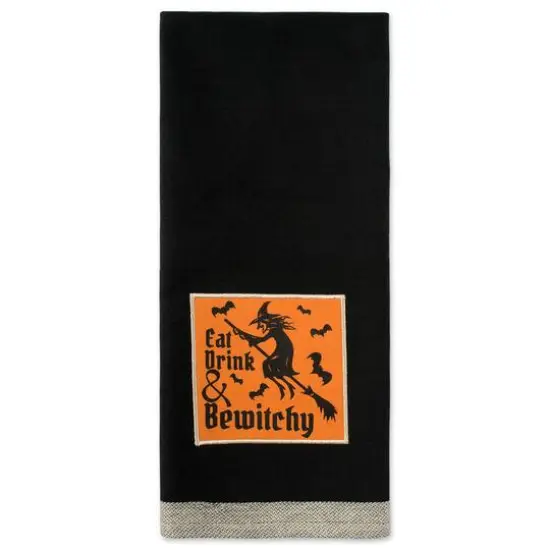 DII&reg; Assorted Happy Haunting Halloween Embellished Dishtowel Set {8}