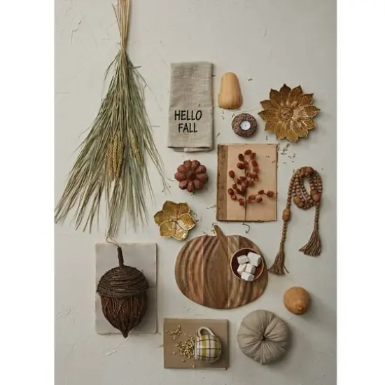 Hello Honey&reg; 15" NaturalPumpkin Mango Wood Cutting Board {4}