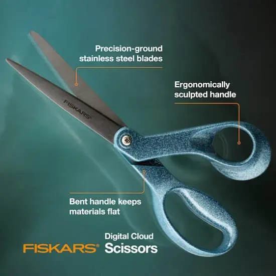 Fiskars&reg; Explore 8" Digital Cloud Glitter Scissors {3}