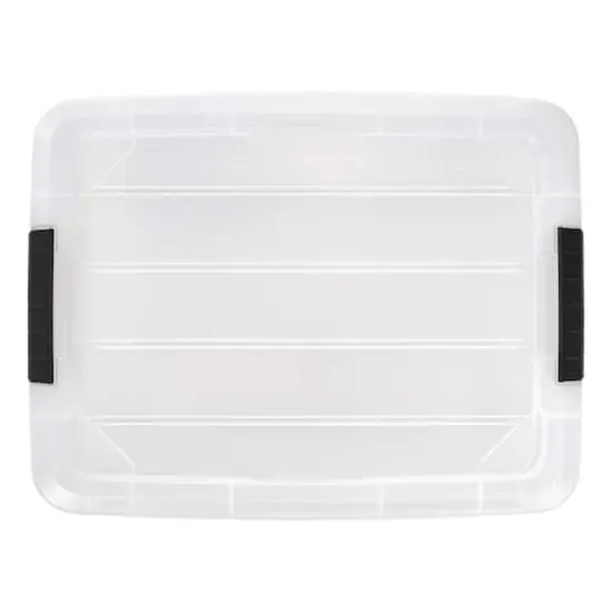 IRIS&reg; 32qt. Buckled Clear Boxes with Clear Buckle Lids, 4ct. {5}