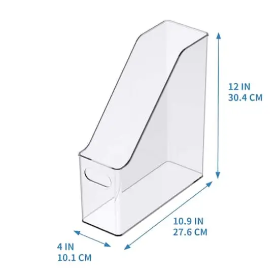 12" Clear Magazine Storage Bin by Simply Tidy&reg; {5}