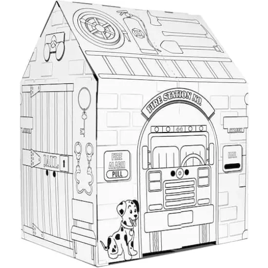 Easy Playhouse Police and Fire Station Clubhouse {1}