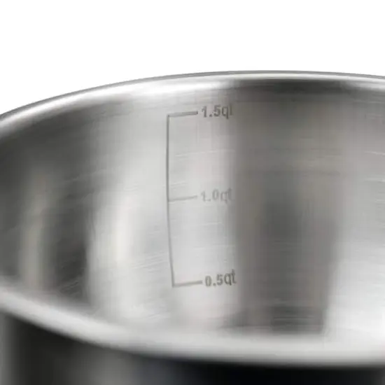Martha Stewart Everyday 1.5qt. Stainless Steel Mixing Bowl with Plastic Lid {4}