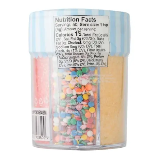 PME Cake Sweet Street&reg; Primary Rainbow Sprinkle Mix {6}