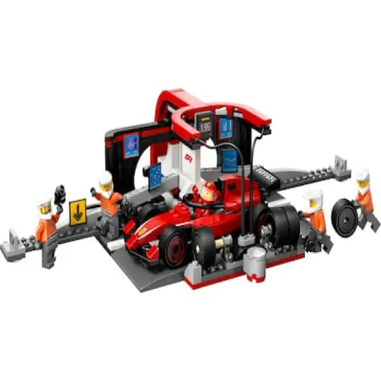 LEGO&reg; City F1&reg; Pit Stop & Pit Crew with Ferrari Car Racing Vehicle Toy 60443 {3}