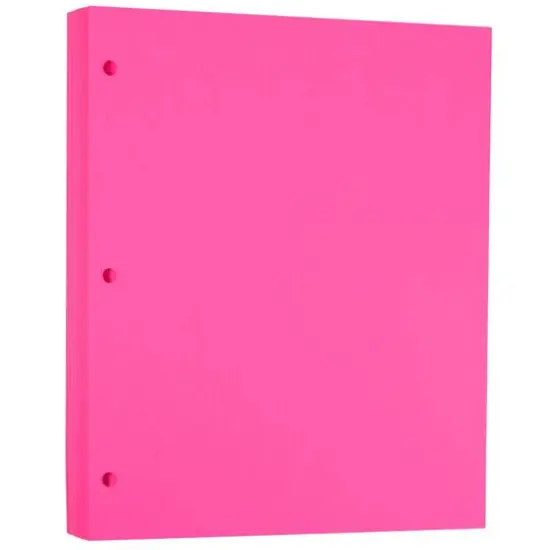 JAM Paper 3 Hole Punch 8.5" x 11" 24lb. Paper, 100 Sheets Ultra Fuchsia Pink {1}