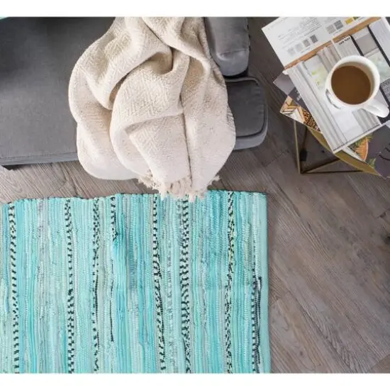 DII&reg; Multi Aqua Rag Rug, 20" x 31.5" {7}