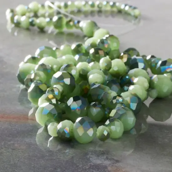 Mint Faceted Glass Round Beads by Bead Landing&trade; {3}