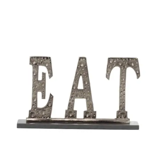 13" Silver Bar Industrial Decorative Sign {3}