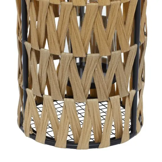 Gold Metal Natural Lantern 17" x 7" x 7" {4}