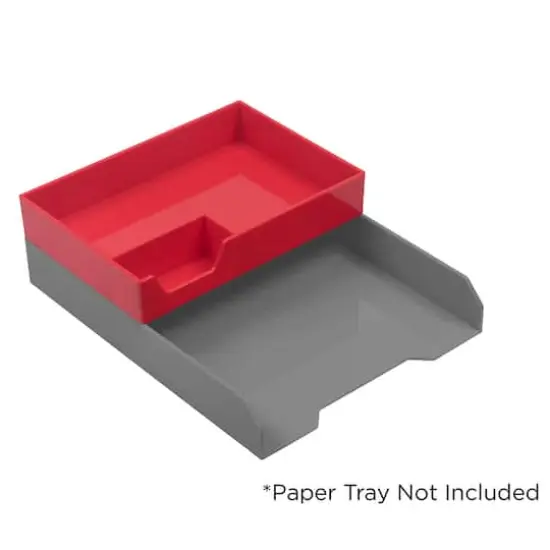 JAM Paper Red Stackable Office Supply Tray {4}