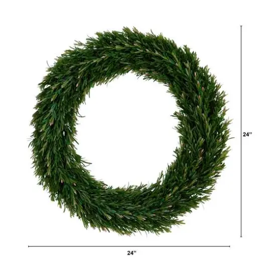 24" Rosemary Artificial Wreath {8}
