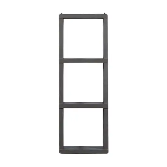 Gray Wood Contemporary Wall Shelf, 34" x 12" x 7" {3}