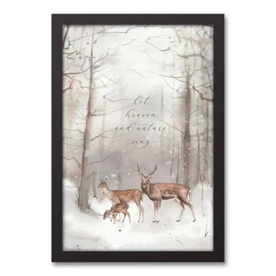 Heaven and Nature Sing Black Framed Canvas Wall Art {1}