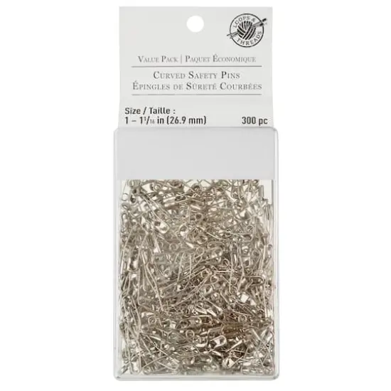 Loops & Threads&trade; Curved Safety Pins, 1 1/16" {4}