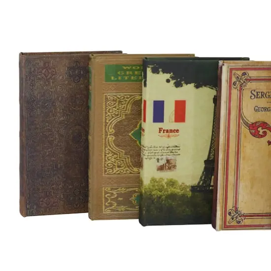 Multicolored Wooden Traditional Book Box Set {8}