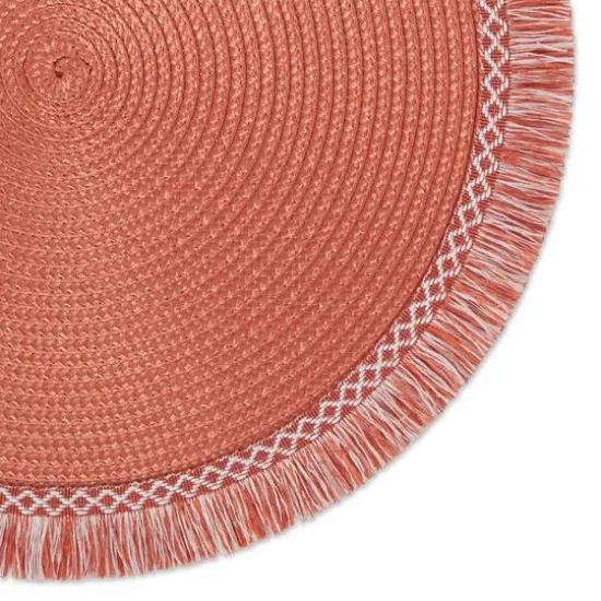 DII&reg; Round Fringed Placemats, 6ct. Spice {4}