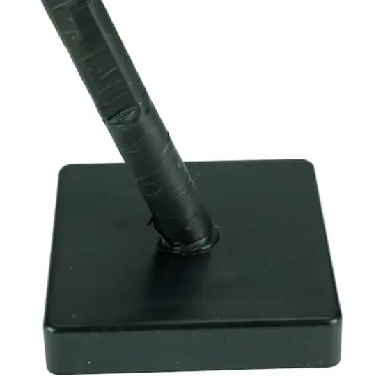 15" LED Lighted Black Weeping Halloween Twig Tree, Orange Lights {7}