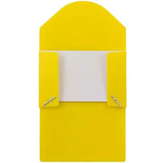 JAM Paper Plastic Business Card Holder Case Yellow Solid {5}
