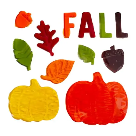 Fall Leaves & Pumpkins Thanksgiving Gel Window Clings {1}