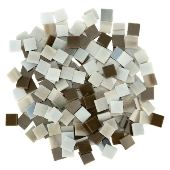 Oceanside Compatible&trade; Small Neutral Mosaic Stained Glass Squares, 8oz. {1}