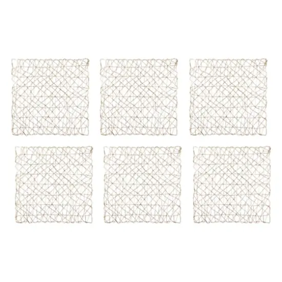 DII&reg; Woven Paper Square Placemat Set Gold {1}