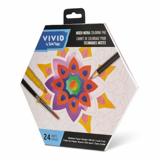 VIVID by Brea Reese&reg; Mandala Mixed Media Coloring Pad {8}