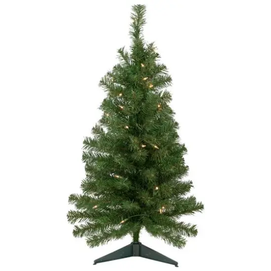 3ft. Pre-Lit Oakridge Noble Fir Artificial Christmas Tree, Clear Lights {1}