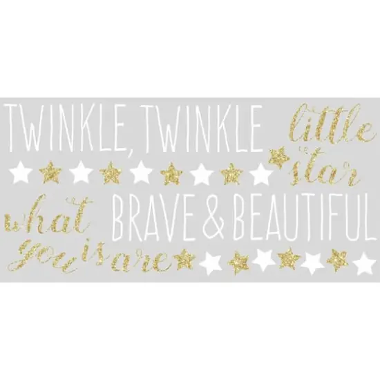 RoomMates Glitter Twinkle Twinkle Little Star Peel & Stick Wall Decals {3}