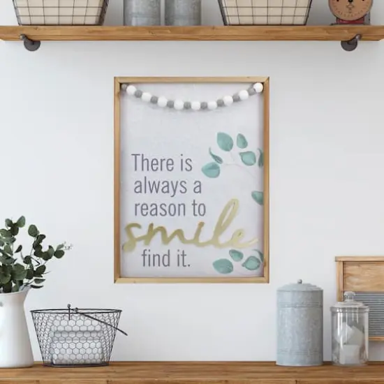 Beaded "There is Always a Reason to Smile" Wall D&eacute;cor {3}
