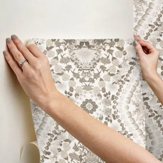 RoomMates Mr. Kate Brown Dried Flower Kaleidoscope Peel & Stick Wallpaper {10}