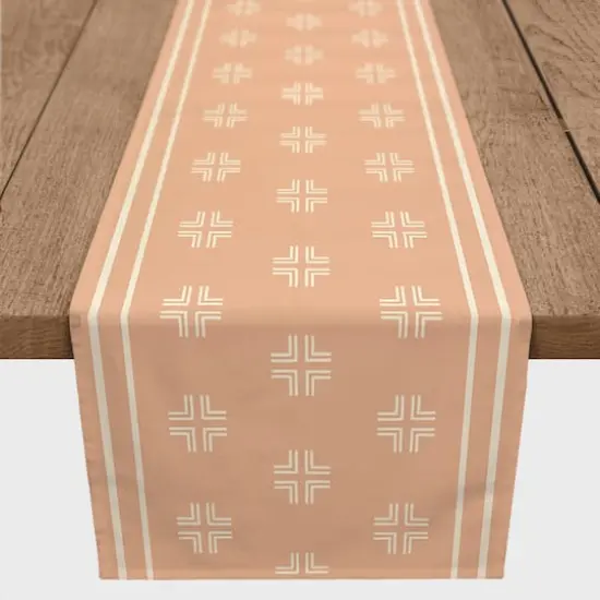 Pink Mudcloth Crosses Indoor/Outdoor Table Runner {4}
