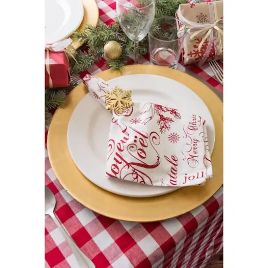 DII&reg; Gold Snowflake Napkin Rings, 6ct. {5}