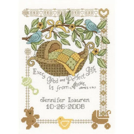 Imaginating Perfect Gift Birth Record Counted Cross Stitch Kit {3}