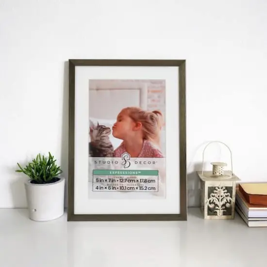 Expressions&trade; Aluminum Frame with Mat by Studio D&eacute;cor&reg; Pewter {4}